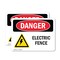 Signmission Electric Fence Danger Sign, Vinyl Decal, 10in W x 7in L, 2PK OS-2PACK-DS-D-710-L-2212 - alternate 1